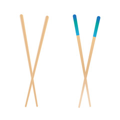 Asian eating sticks. Bamboo chinese food chopstick