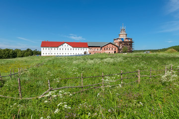 Holy Trinity Anzersky monastery of the Solovki monastery on an island Anzer (Russia, Arkhangelsk...