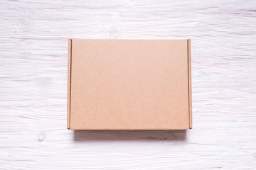 Flat cardboard box
