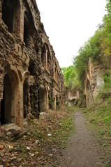 Naklejka premium Destruction of the defensive fort