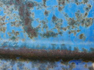 blue rusty metal wall background