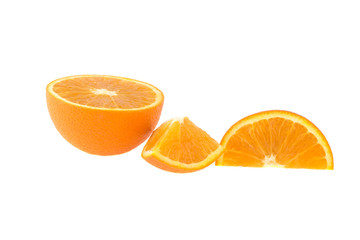orange slices isolated on white background