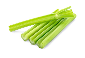 Fresh celery isolated on white background