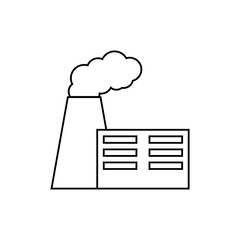 Factory line icon, outline vector sign, linear style pictogram isolated on white. Industry symbol, logo illustration. Premium quality graphic design elements.