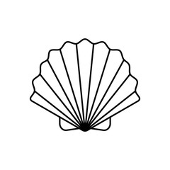 Seashell line icon, animal and underwater, shell sign vector graphics, a linear pattern on a white background, eps 10.