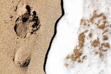 footprint in sand