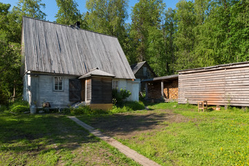 View of the island of Anzersky and the monastery building from Mount Calvary on Anzersky Island, Solovki Islands, Arkhangelsk Region, Russia © Konstantin