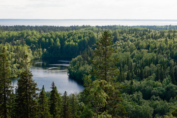 View of the island of Anzersky and the White Sea from Mount Calvary on Anzersky Island, Solovki Islands, Arkhangelsk Region, Russia © Konstantin