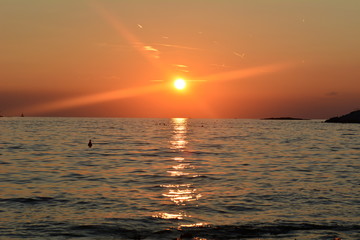 Sonnenuntergang am Mittelmeer
