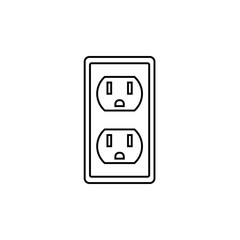 Socket concept line icon. Linear Socket concept outline symbol design. This simple element illustration can be used for web and mobile UI/UX.