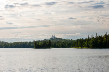 Golgofa-Raspyatsky skate and the Calvary lake. Anzer island, Solovetsky archipelago, Russia