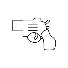 Revolver linear icon. Revolver concept stroke symbol design. Thin graphic elements vector illustration, outline pattern on a white background, eps 10.
