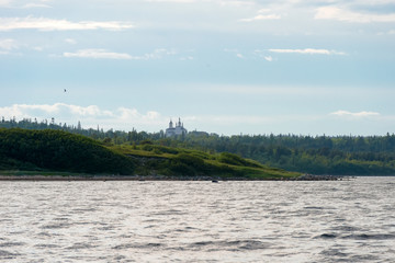 Golgofa-Raspyatsky skate. View from the White Sea. Anzer island, Solovetsky archipelago, Russia