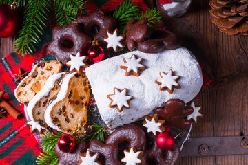 delicious dresdner christ stollen with marzipan and raisins