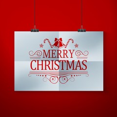 Frame On Wall With Christmas Label