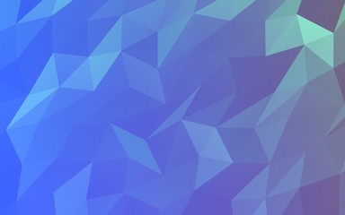Abstract triangle geometrical blue background. Geometric origami style with gradient. 3D illustration