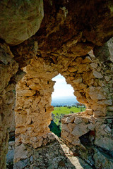 Ancient city ruins shot on a bright sunny day