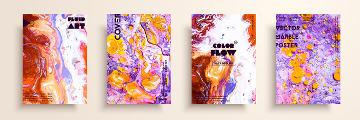 Mixture of acrylic paints. Modern artwork. Trendy design. Marble effect painting. Graphic hand drawn design for cover, poster, card, invitation, placard, brochure flyer etc.