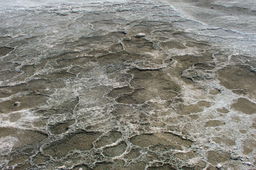 The enchanting pools of Pamukkale in Turkey.  Hot springs and travertines, terraces of carbonate minerals left by the flowing water