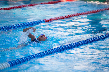 Swimming athlete in Freestyle competition