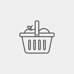 Basket flat vector icon. Buy flat vector icon. Market flat vector icon