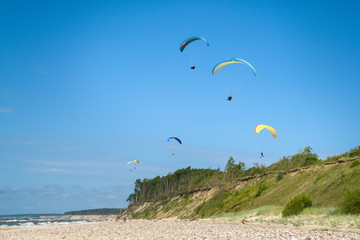 Paragliding in the beach