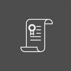 Certificate flat vector icon