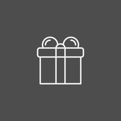 Gift flat vector icon. Present flat vector icon