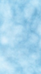 Background of abstract white color smoke isolated on blue color background. The wall of white fog. 3D illustration