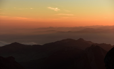 Morgenerwachen am Säntis