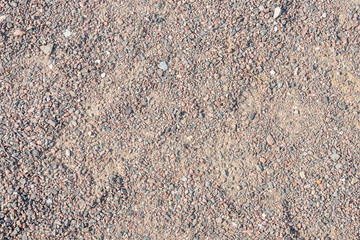 Texture of small gray gravel. Top view