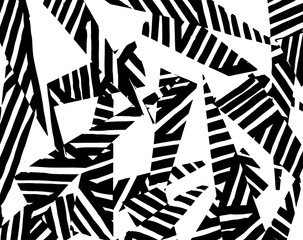 White and black grunge pattern. Background. Brush. Vector.