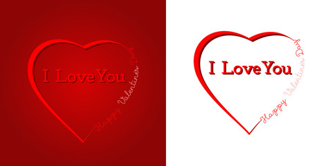 Fototapeta na wymiar Happy Valentine's Day - Love, Heart, Happiness