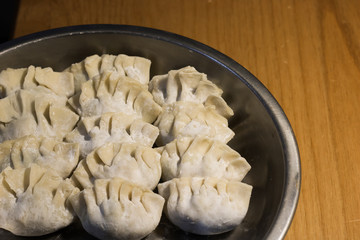 Home-made recipe for dumplings.