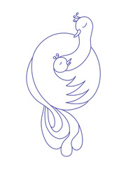 Symbol of mother who loves her baby