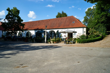 Naklejka premium Schloss und Gut Panker in Panker, Kreis Plön, Probstei, Schleswig-Holstein, Deutschland