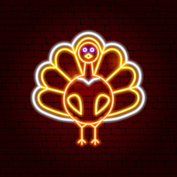 Turkey Bird Neon Sign