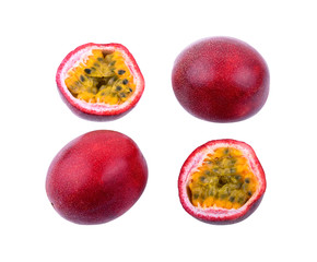 Passion fruit isolated on white background