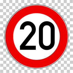 Verkehrsschild 20 Km/h