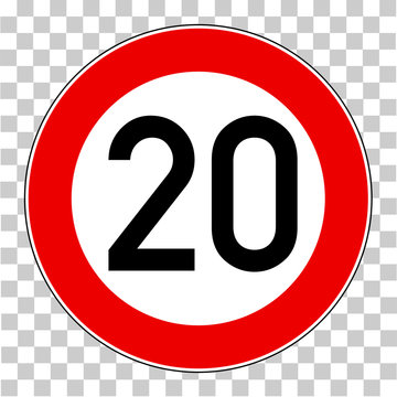 Verkehrsschild 20 Km/h
