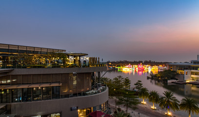 Nightscape of Shenzhen Happy Coast City