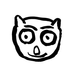 Vector lemur head. Grunge vector illustration.