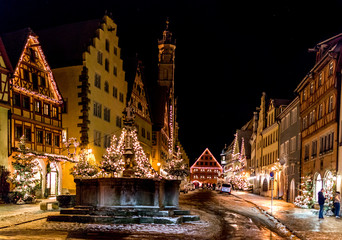Christmas Eve in Rothenburg, Germany