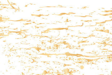 Vector grunge gold texture isolated on black. Patina scratch golden background. Vector illustration.