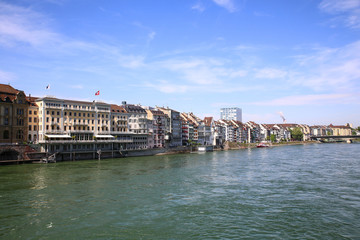 view of the Rhine and kleinbasel from the Mittlere bridge