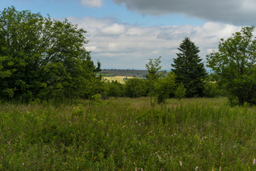 Landschaft um den Heidelstein in der Rhön, Biosphärenreservat Rhön, Unterfranken, Franken, Bayern, Deutschland