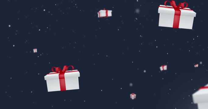 Christmas Gifts Background Loop is a well-designed animation video for winter holidays. Box with present and snow particles create a wonderful holiday vibe. Great for intros and any type of videos.