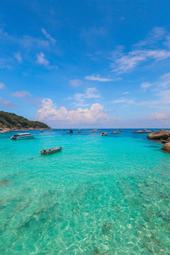 Beautiful natural place at Similan Island N8 and tourist attraction in the holiday or summer.