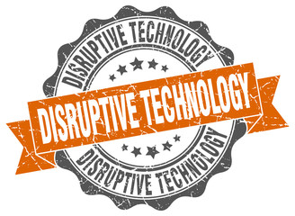 disruptive technology stamp. sign. seal