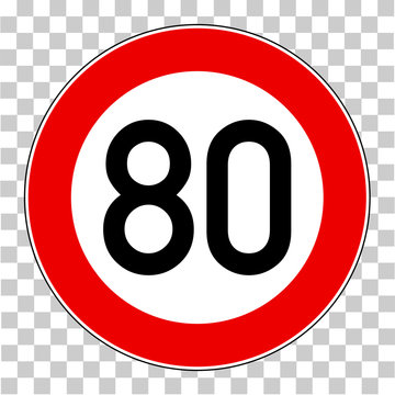 Verkehrsschild 80 Km/h